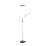 Brushed Chrome Mother & Child Floor Stand Lamp Lightby LHS