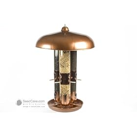 Triple-Tube Bird Feeder - Copper