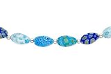 Milano Glass Bead Sterling Silver Necklace w/3Inch Extender