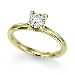 0.75 ct. E/SI1 GIA Certified Round 4 Prong Diamond Classic Solitaire Ring in 18K Yellow Gold