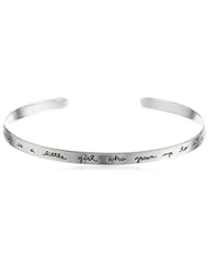 Sterling Silver "A Daughter Is A Little Girl Who Grows Up To Be A Friend" Cuff Bracelet, 7"