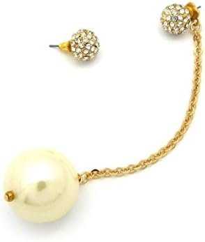 Letter Love Fashion Crystal Big Ball Drop Unbalanced Post Pierced Earring