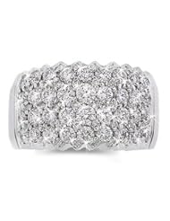 CleverEves Diamond Cocktail Ring in 18k White Gold