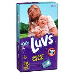 Luvs Ultra Leakguards Baby Diapers, Size 1, #10436 - 58/ Pack, 4 Packs= 232 pampers