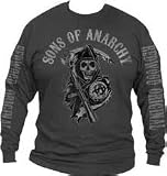 SONS OF ANARCHY CHARCOAL MENS LONG SLEEVES TEE SONS OF ANARCHY CHARCOAL MENS LONG SLEEVES TEE