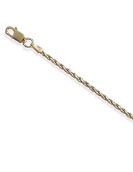 18" 22 Karat Gold Plated Sterling Silver Rope Chain