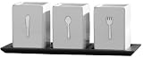 4 Piece Ceramic Flatware Caddy Set by Towle Silversmiths