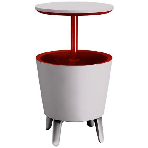Review Keter Cool Bar Cocktail Coffee 3 In 1 Patio Table White With Red Discontinued By Manufacturer Jeffreyrodriguezdiane