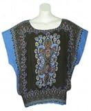 Brown Sexy Scarf Print Top -- Size:2x Color:Brown Brown Sexy Scarf Print Top -- Size:2x Color:Brown