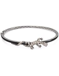 Borgioni Enamel Diamond Lizard Bangle Bracelet