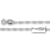 10K White Gold Singapore Chain (1.0mm)