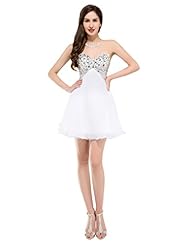 Strapless Short Chiffon Lace-Up Sequined Beaded Evening Dress/Bridesmaid Dress/Prom Dress/Wedding Dress 