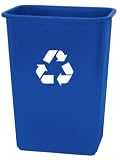 United Solutions 41-Quart Recycling Wastebasket, Blue