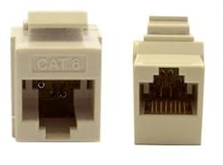 CAT6, RJ45 Inline Keystone Coupler, white Color