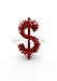 Wallmonkeys Peel and Stick Wall Decals - Dollar Sign Made of Thousands of Smaller Ones Easy to Colorize - Removable Graphic