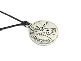 Beth, Celtic Astrology Two Sided Pewter Pendant on Cord Necklace