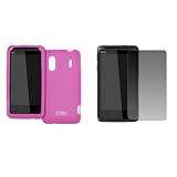 EMPIRE Hot Pink Silicone Skin Case Cover + Screen Protector for Sprint HTC  ....