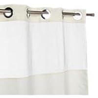 Hookless Mystery 71-Inch-by 74-Inch Shower Curtain, Beige