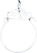 14K White Gold Heart Charm Holder