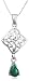 Sterling Silver Celtic Malachite Drop Pendant, 18