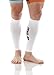Mojo Compression Socks for Men and Women | Calf Compression Sleeve Large – White