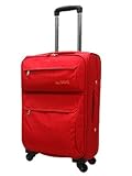IW BROS ツイルナイロン4輪トロリーケース 41cm レッド