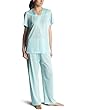 Vanity Fair Women's Plus Size Colortura Short Sleeve Pajama Set