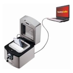 SentrySafe QA0121 Fire-Safe Waterproof Data Storage Chest, Grey