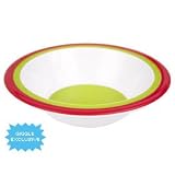 giggle Melamine Striped Bowl - Orange/Green
