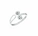 Sterling Silver Clear CZ Gems Toe Ring