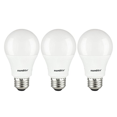 Sunlite A19/LED/12W/30K/3PK LED Household 12W (75W Equivalent) Light Bulbs, Medium (E26) Base, 3000K Warm White (3 Pack)