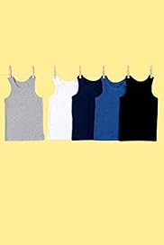 5 Pack Pure Cotton Assorted Vests