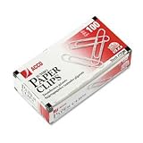 ACCO BRANDS / ACC72580 / ACCO Smooth Economy Paper Clips, Steel Wire, Jumbo, Silver, 100/Bx, 10 Bx/Pk / Sold as 1 PK
