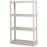 Sterilite 4-Shelf Shelving Unit, Platinum