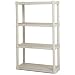 Furniture online: Sterilite 4-Shelf Shelving Unit, Platinum