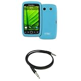 EMPIRE Light Blue Silicone Skin Case Cover + 3.5mm Male to Male Stereo Auxi ....