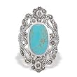 Turquoise and Marcasite Ring