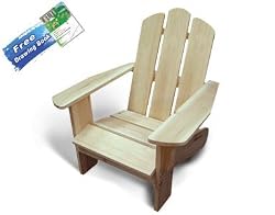 Lohasrus Kids Patio Chair 15001 - Unfinished Fir, Indoor / Outdoor, for ages 2 to 5, Free Drawing Book