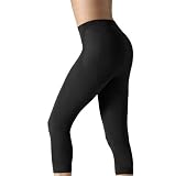 Dr. Rey Shapewear Womens Shaping Capri, Black, Medium