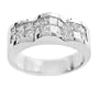 1.30Ct. 14K. White Gold Prencess Cut Invisible Diamond Anniversary Ring