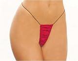 Micro Mini Thong with Elastic. One Size in Black, White, Red or Hot Pink.