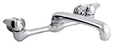 LDR 011 5450 7-Inch - 8-Inch Double Handle Wall Mount Laundry Faucet with Adjustable Arms, Chrome