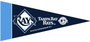 Tampa Bay Rays MLB Mini Pennants - 8 Piece Set