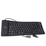 Air Soft Flexible 85-Key USB/PS/2 Silicone Keyboard (Black)