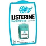 Listerine PocketPaks Dissolving Breath Strips - Cool Mint Flavor - Pack of 24 Strips