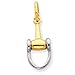 14k Two-tone Stirrup Charm title=