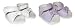 2 Pair of Sandals (lavender and white). Fits American Girl Doll and Other 18
