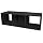 Way Basics zBoard Eco 3 Cubby Storage Bench Stackable, Black Wood Grain