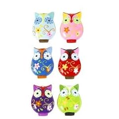 3 x K�hlschrankmagnet Magnet Eule Owl K�hlschrank Magnet 6 Farben sortiert