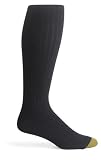 Gold Toe Men's ADC Aquafx Adams Rib Over the Calf Dress Sock, Navy